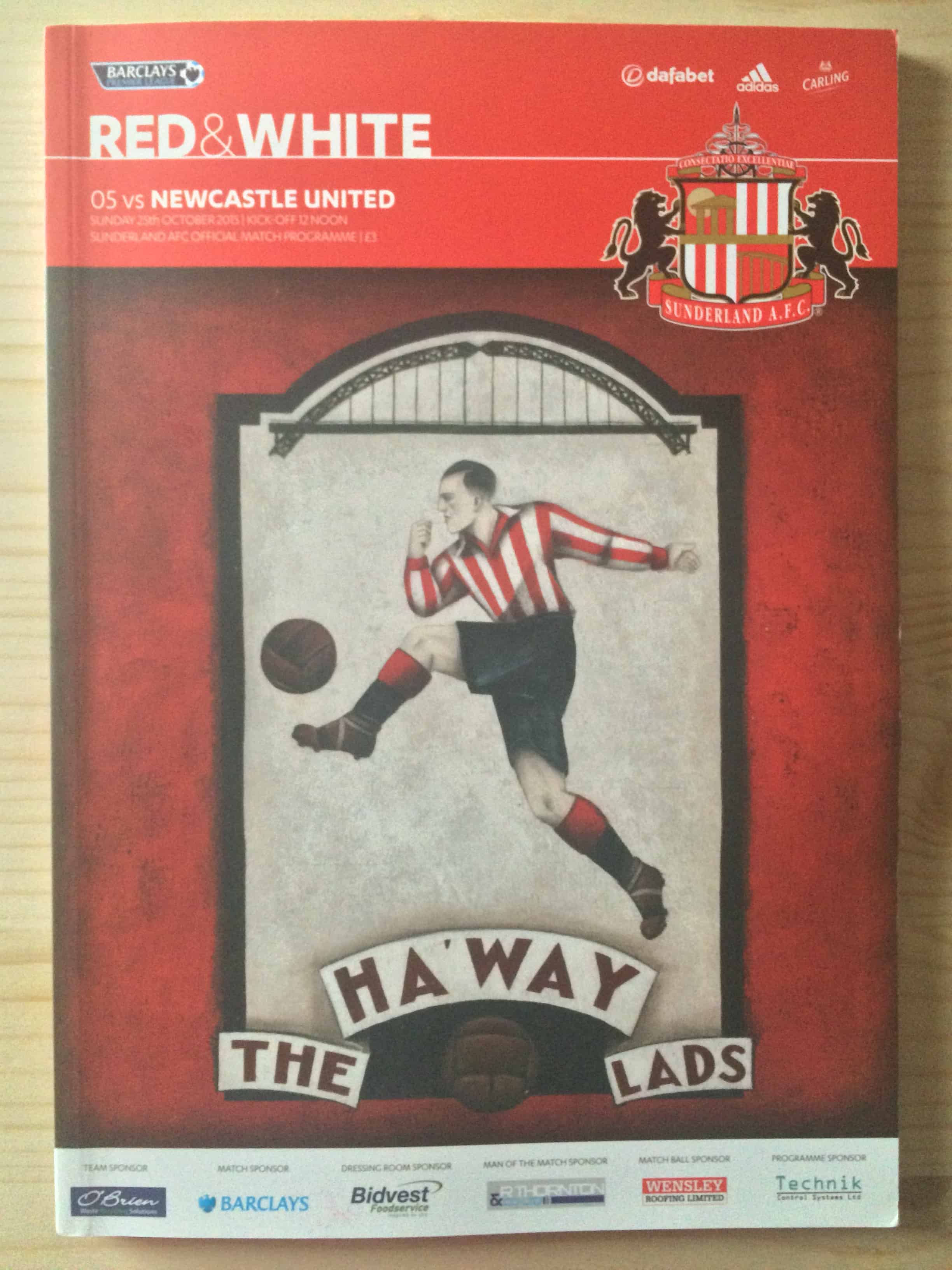 Sunderland FC v Newcastle United FC